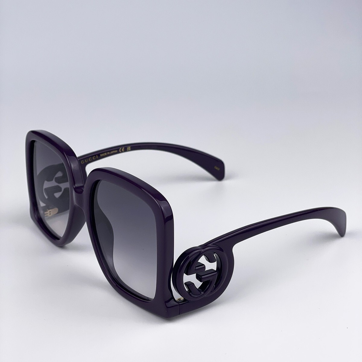 Gucci Women Sunglasses Violet Grey Gradient Square Oversized