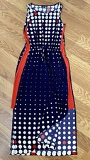 NINE WEST/Pilka Dot Dress/size 12/Maxi /long