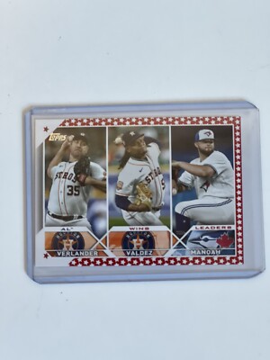 2023 Topps Series 1 AL Wins Leaders  #82 Independence Day 08/76 Justin Verlander
