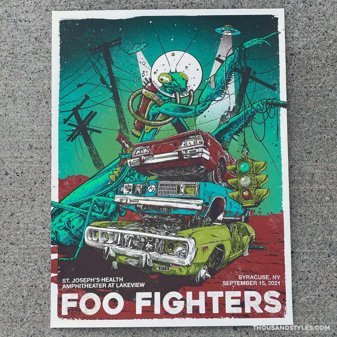 Foo Fighters Poster 9/15/2021 Syracuse NY Signed & Numbered
