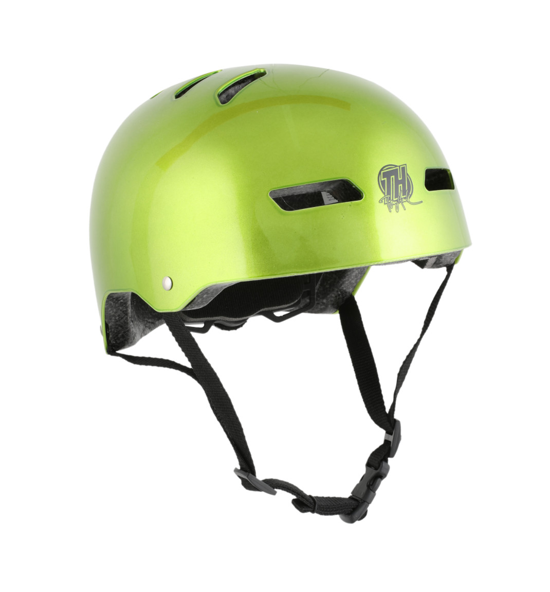 NEW Tony Hawk Green Metallic Helmet Kids Boys Girls PVC Shell EPS Foam One Size