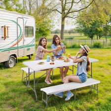 Juego de mesa plegable de 6 pies con 2 ba…