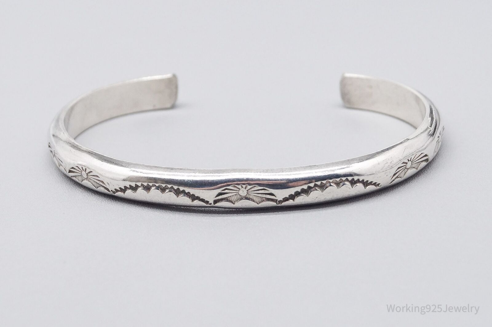 Vintage Handmade Native American Sterling Silver … - image 3