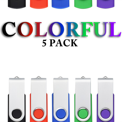 5 Pack/Lot USB2.0 Flash Drive 1G-32G Memory Sticks Storage Flash Pendrive U Disk