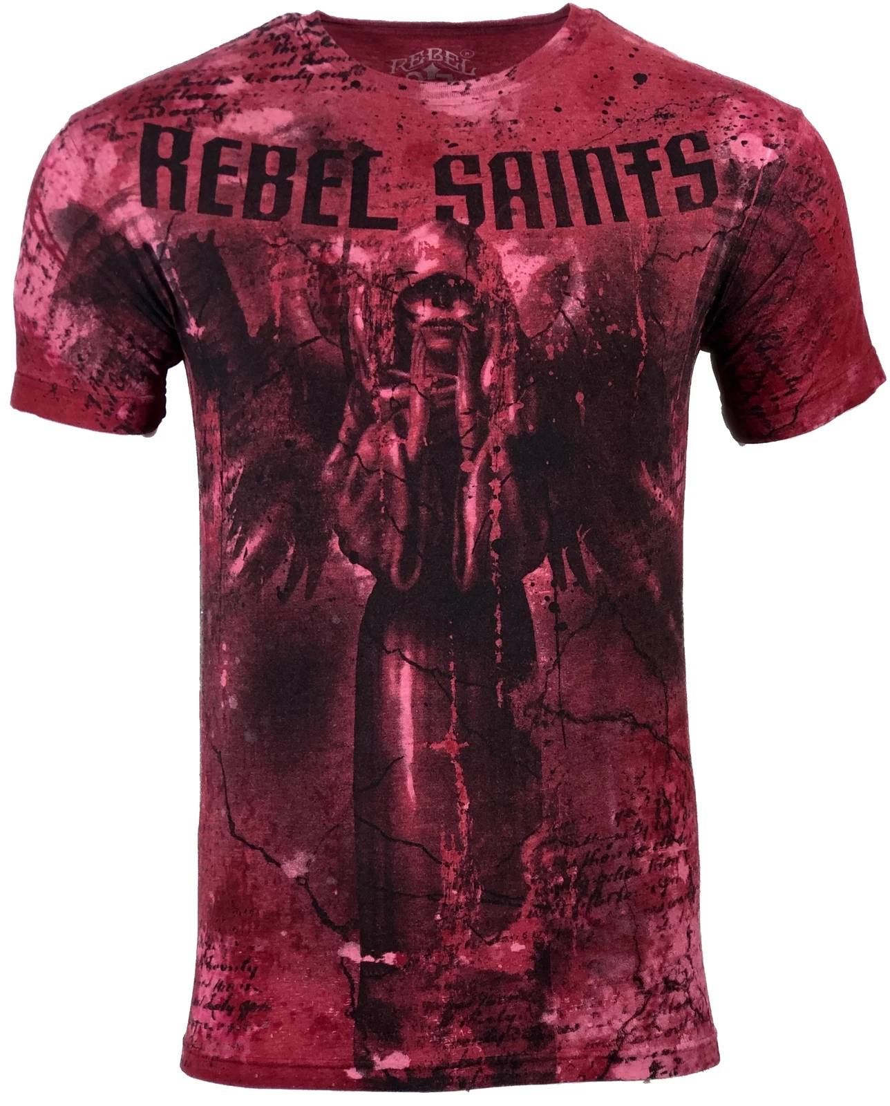 Rebel Saints by Affliction Men's T-shirt T-shirt DIONNE Angle Wings Red S-4XL
Opens in a new window 