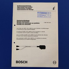 Bosch Bedienungsanleitung für das ASR 2 Prüfkabel Diagnosekabel 1684463200