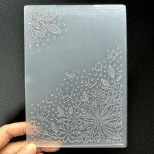 3D Plastic Embossing Folder Template Flowers and Butterflies Texture A6 Size for