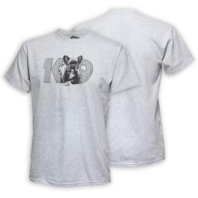 T-Shirt K9  , Französische Bulldogge, GRAU Hundesport, Schutzdienst, Julius-K9 