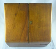  WONDERFUL ANTIQUE  ESTATE MAHOGANY STATIONERY CABINET WRITING BOXST# 19179