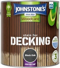 Johnstone's Woodcare Stain for Decking Black Oak 2.5L