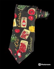 Tabasco Necktie Mens 100% Silk Made In USA Hot Sauce Neck Tie Ole Caliente Gift