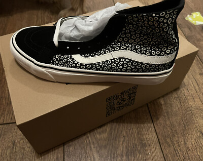 BNIB VANS SK8-HI 38 DECON VR3 SHOES size 8.5 - RRP £80 - Black/white Patterned