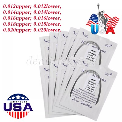 100PCS Dental Orthodontic Round Arch Wire Super Elastic NITI Ovoid Form Sizes/10