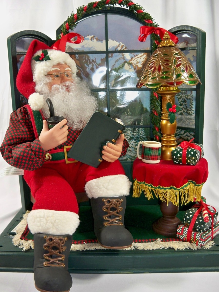 Holiday Creations Musical Lighted Animated Santa at the Bay Window