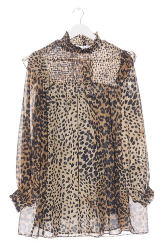 Blouse Longue Zara Femme Taille 40 - Noir-bronze, Style Décontracté, Occasion Très Bon état