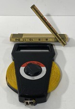 VINTAGE LUFKIN LOT 100' ft 1706 tape & X46 72” inch Folding Measure Made In USA