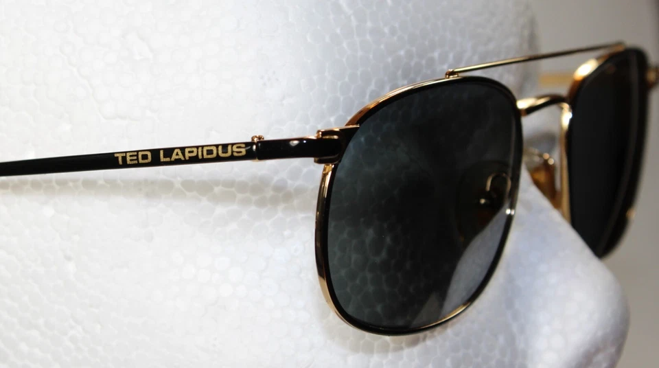 Ted Lapidus TL 508 80s Vintage Dorado Pequeño Aviador Gafas de Sol Únicas Mujeres y Hombres Foto 4 de 4