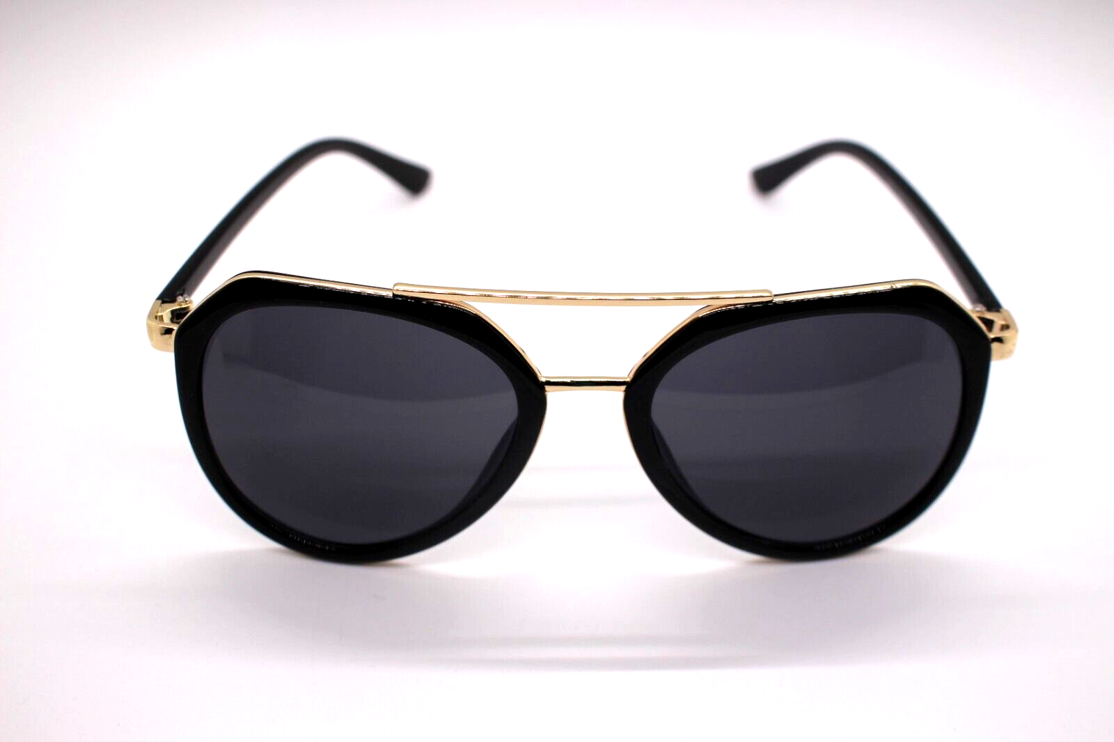 UNBRANDED AVIATOR SUNGLASSES 9013 SHINY BLACK GOLD 48-19-139-image