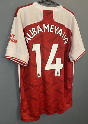MEN'S FC ARSENAL 2020/2021 AUBAMEYANG #14 SOCCER FOOTBALL SHIRT