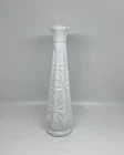 Vtg Milk Glass Bud Vase 9 Inches Tall Opaque White 1950s