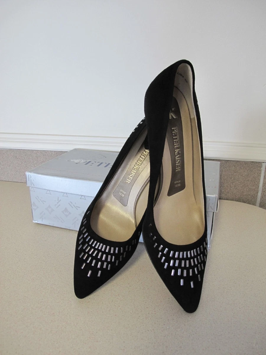 Women s Shoes PETER KAISER Black suede VIANE heel US sz 8.5 EU 6
