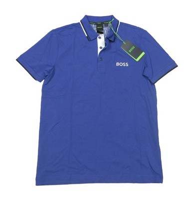 Boss Hugo Boss Royal Blue Paddy Pro Tipped Regular Fit Stretch Polo Shirt L