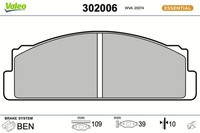 Valeo 302006 Bremsbelagsatz, Scheibenbremse FüR Autobianchi Passend FüR Fiat