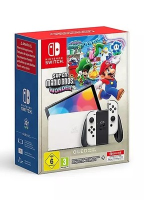Nintendo Switch - OLED-Modell Weiß + Super Mario Bros. Wonder Bundle