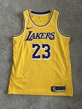 Nike Los Angeles Lakers LeBron James 23 NBA Jersey Yellow Men s Size 48