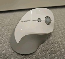Kensington Pro-Fit Ergo Vertical Wireless Mouse K75520 Gray White NO DONGLE