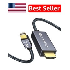 4K Mini DisplayPort to HDMI Cable - 6FT Braided Nylon for Ultimate Durability