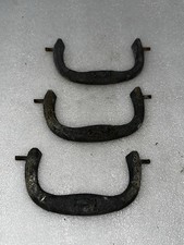 Victorian Casket Handles Set of 3 Final Handshake Gothic Furniture Antique