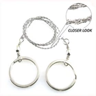 Stainless Steel Wire Saw 72cm/28.3'' Hunting Pocket Wire Saw Easy Carry