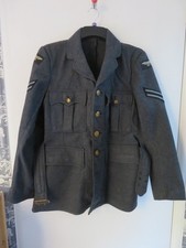 Vintage WW2 RAF Jacket Size No. 8 with all buttons, belt and corporal stripes