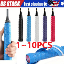 1 10X Tennis Racket Grip Tape Anti Slip Absorbent Badminton Pickleball Overgrip