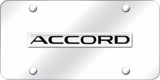 Honda Accord 3d Name Polished Stainless Steel License Plate Honda Accord 3d Name Polished Stainless Steel License Plate