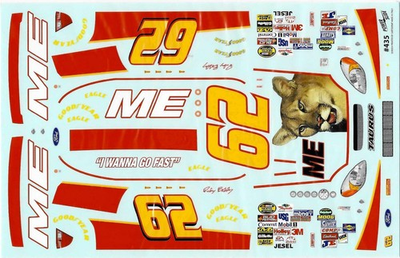 #ad #ad Powerslide 435 #62 ME Ricky Bobby 1 24 waterslide decal $14.00
