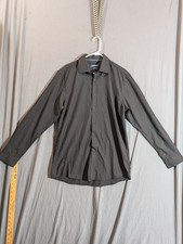 Nautica Men  s Button Down Long Sleeve Slim Fit Size Large Color Gray