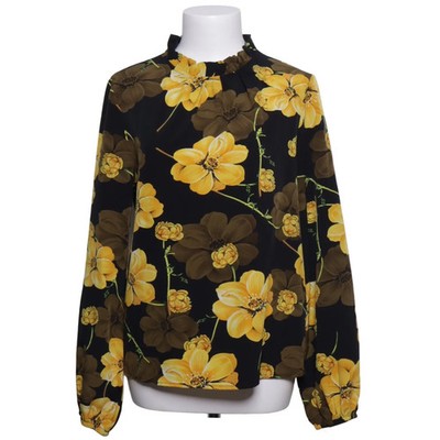 Shein, Bluse, Größe: M, Schwarz/Gelb/Mehrfarbig, Polyester, Blumen, Damen #Mmd