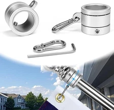 DUPKEV Flag Pole Rings 1 Inch, Flag Pole Spinners with Bearings, Aluminum All...