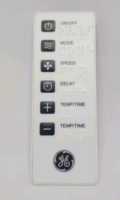GE Window Air Conditioner Remote Control White Braille Text Original GE Remote