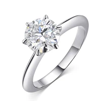 3Ct Round Cut Moissanite Solitaire Wedding Engagement Ring 925 Sterling Silver