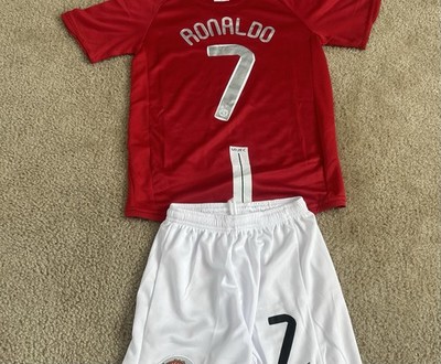 Ronaldo #7 Manchester United Jersey And Shorts. Youth Large. Brand