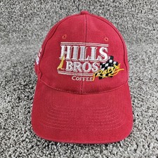Vintage Hills Bros Racing Hat Cap Strap Back NASCAR Coffee Auto Racing Mens 90s