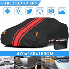 6-Layer Waterproof Car Cover Heavy Duty Cotton Lined UV Snow Rain Protection UK