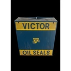 Vintage Victor Gaskets & Oil Seals Metal Cabinet Gas Station Garage Display