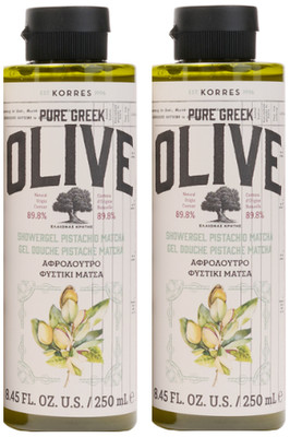 2-PACK KORRES PURE GREEK OLIVE PISTACIO MATCHA SHOWER GEL 8.45 OZ BODY WASH