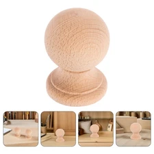 2pcs Wooden Finials: Bed Post Ball Toppers 10cm - Furniture And Fence Wood Ball