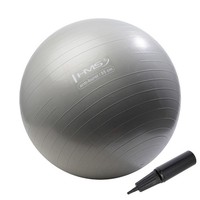 Gymnastikball Fitnessball Sitzball Yogaball 55 Cm Anti Burst Pumpe Graphit Hms