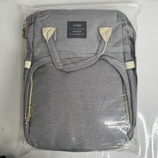 Land Grey Diaper Bag with Changing Station,Diaper Bag Backpack,Large Capacity